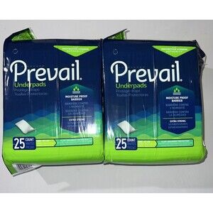 Prevail Toral Care Disposal Underpad Fluff 23x36” UP 150/2 Lot Of 2 (50)